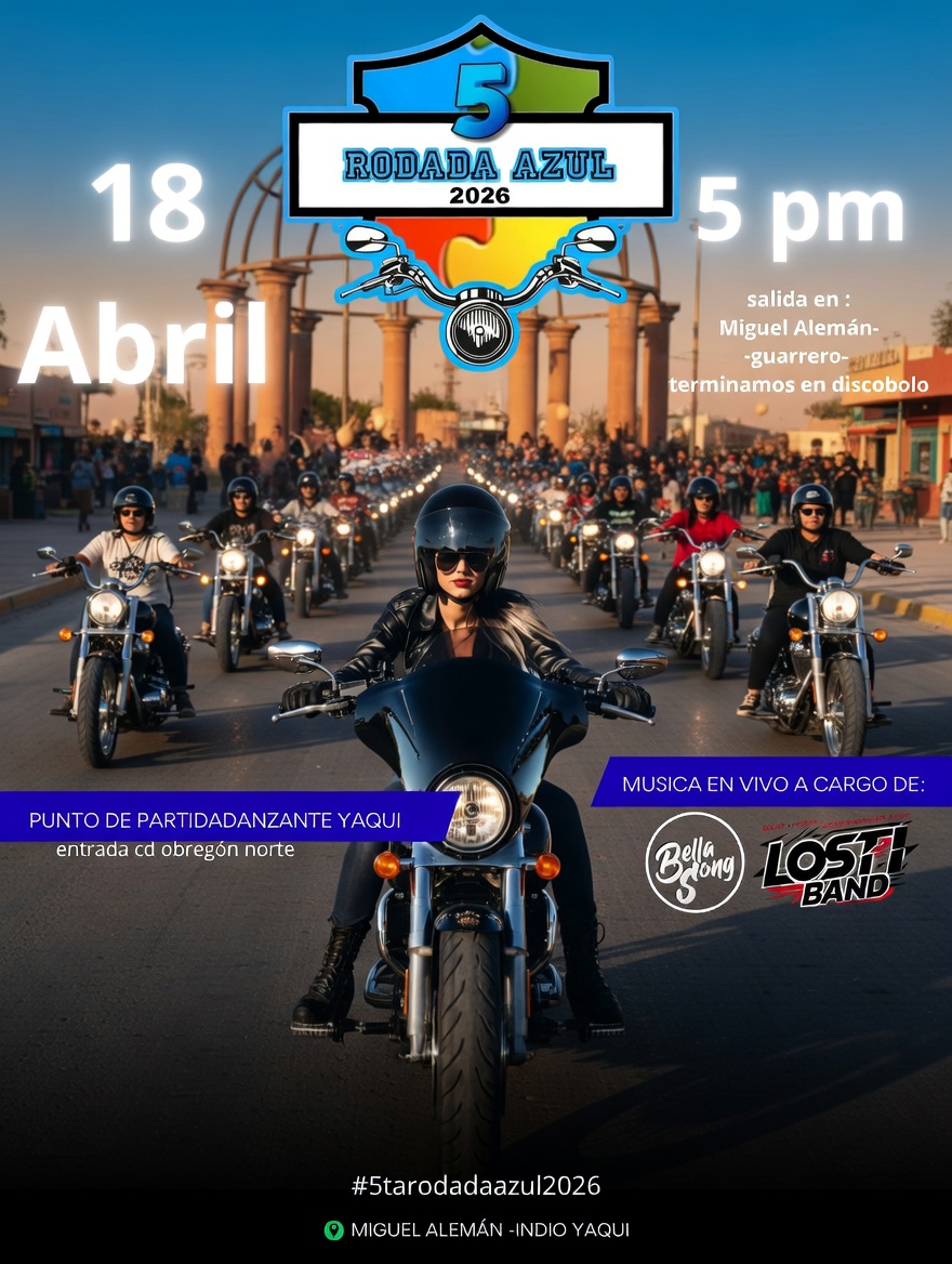 Alista tu moto y acompáñanos a  la Rodada Azul 2026
