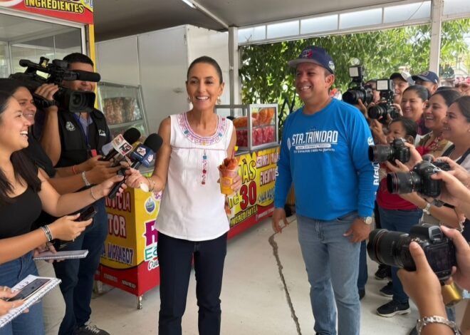 Sheinbaum visita icónico Raspados y Obispos Heidi