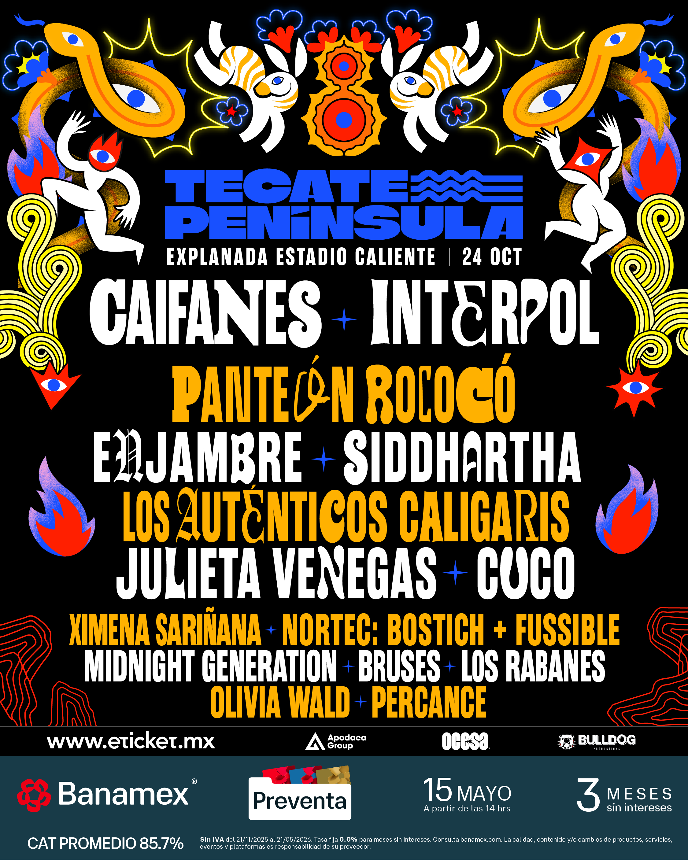 ¡Le atinamos! Caifanes e Interpol en el Tecate Península 2026