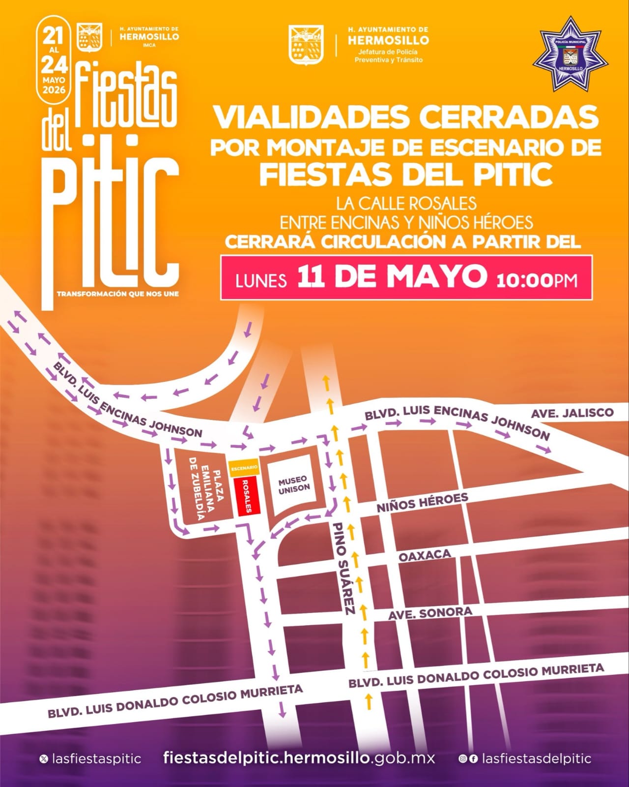 Hermosillo comienza transformación para las Fiestas del Pitic