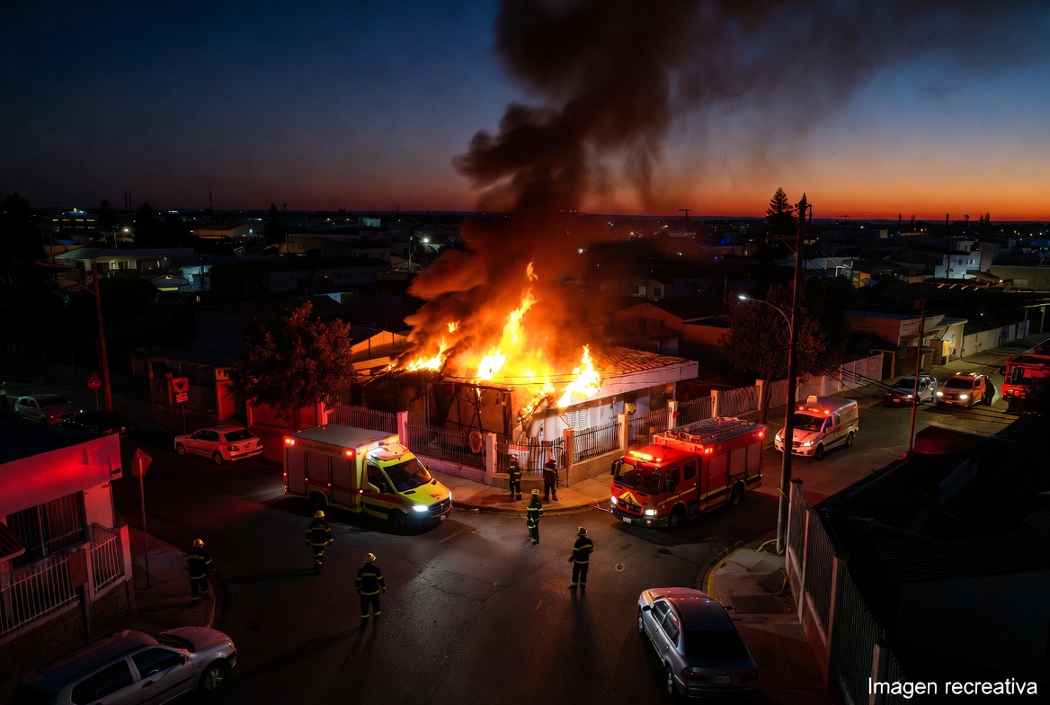 Bomberos controlan incendio tras intensa jornada