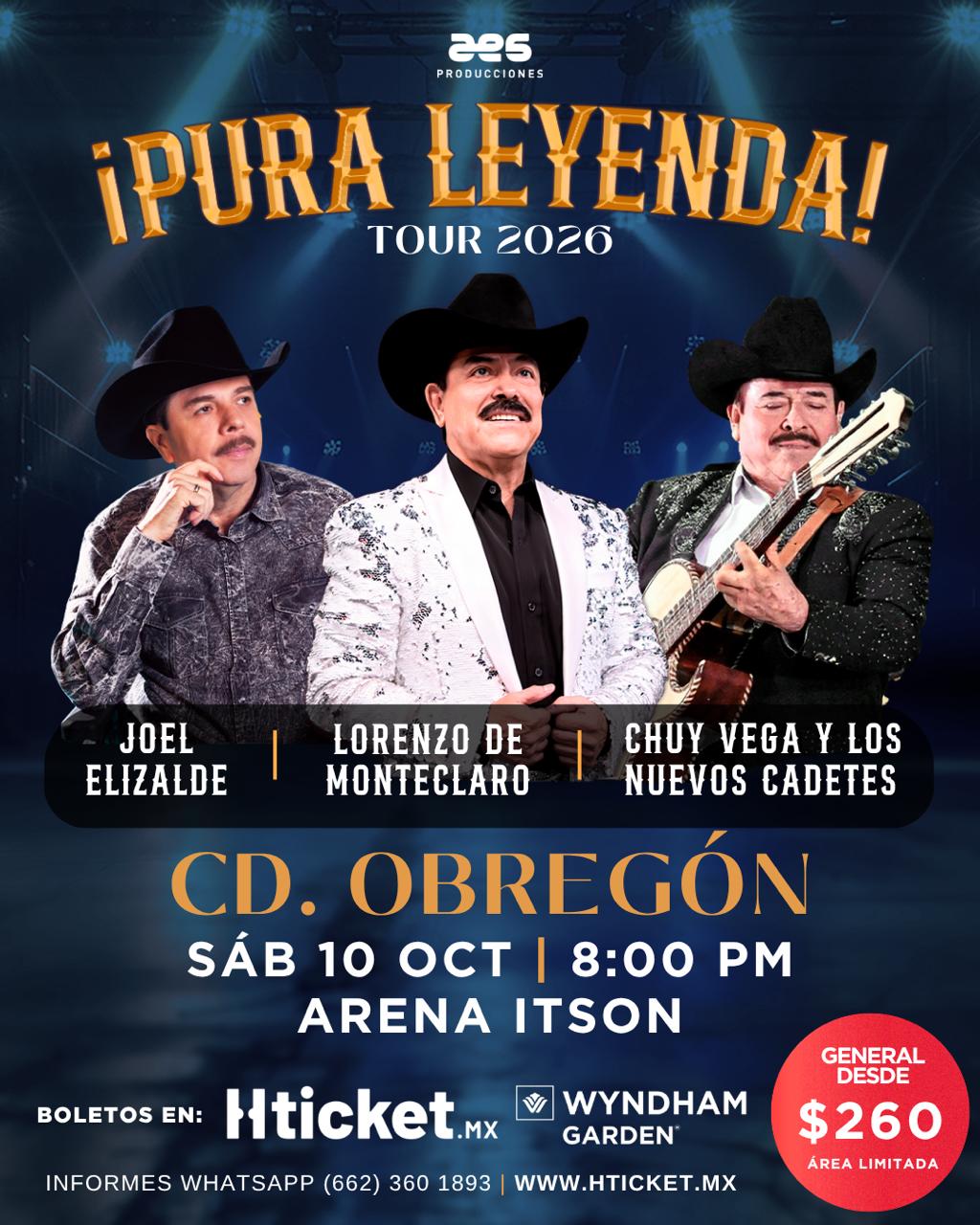 Pura Leyenda Tour hará vibrar la Arena ITSON