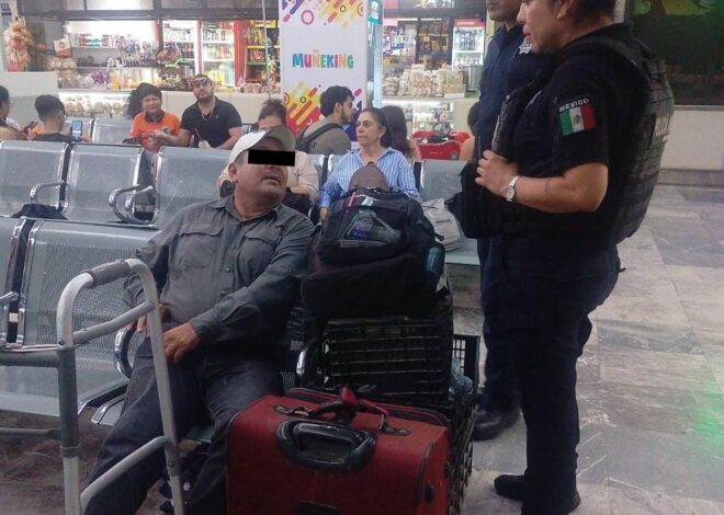 UMAV auxilia a hombre varado en central camionera