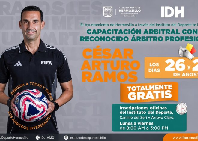 César Ramos compartirá su experiencia arbitral en HMO