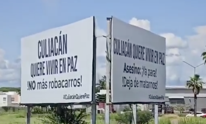 Espectaculares reflejan exigencia ciudadana por mayor seguridad