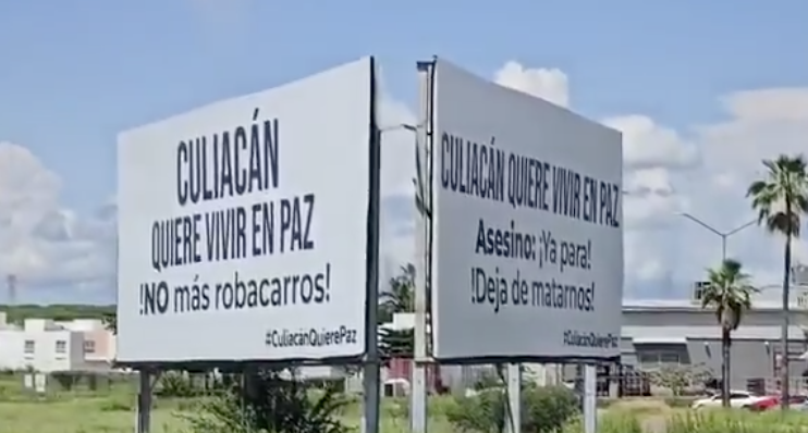 Espectaculares reflejan exigencia ciudadana por mayor seguridad