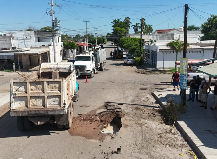 Advierten por trabajos de drenaje en la colonia Sochiloa