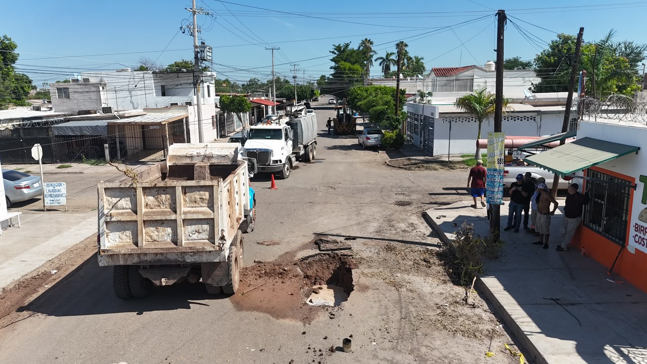 Advierten por trabajos de drenaje en la colonia Sochiloa