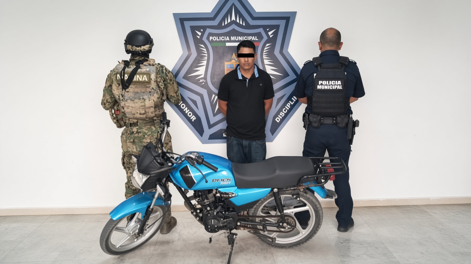 Recuperan motocicleta con reporte de robo durante operativo