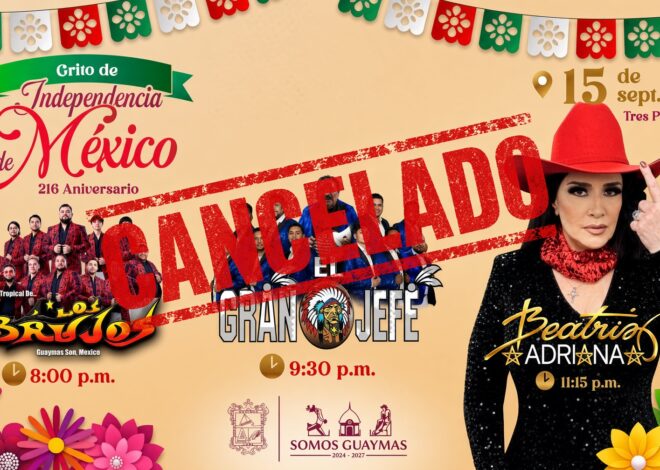 Temporal deja a Guaymas sin concierto de Beatriz Adriana