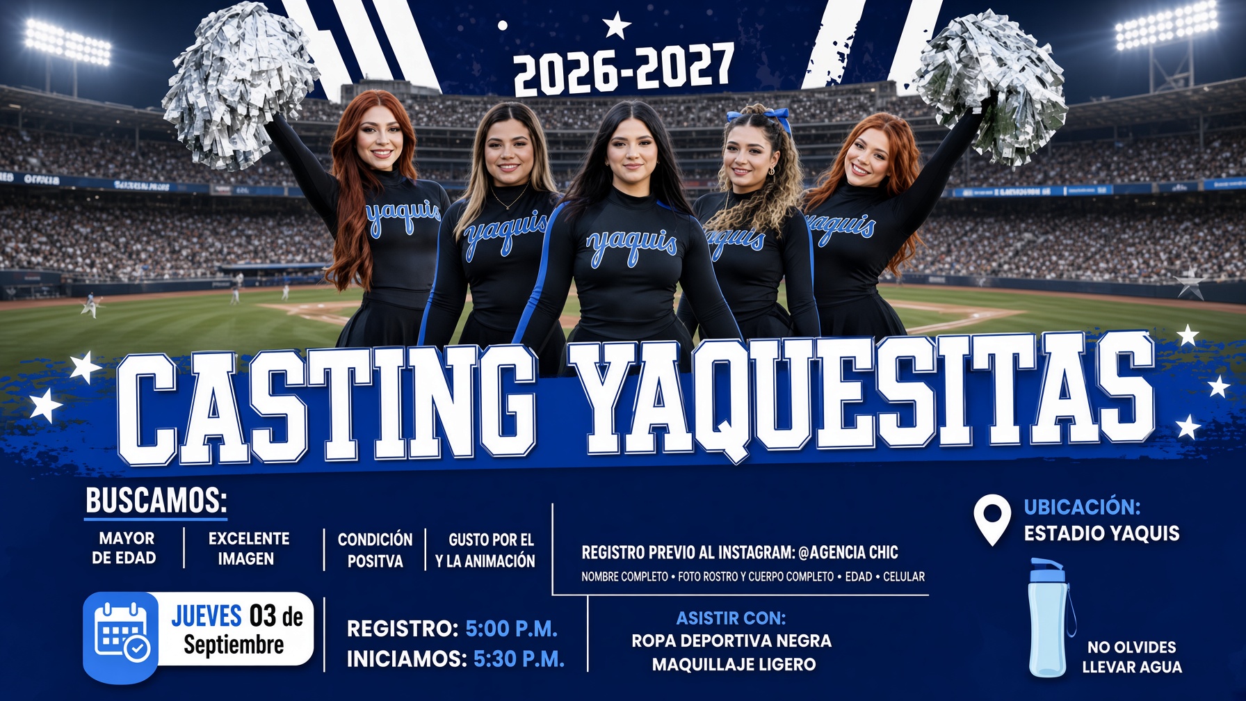 Yaquesitas buscan nuevo talento
