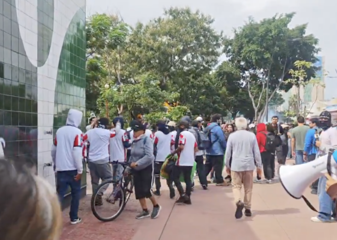 Marcha por el agua termina entre disturbios y denuncias