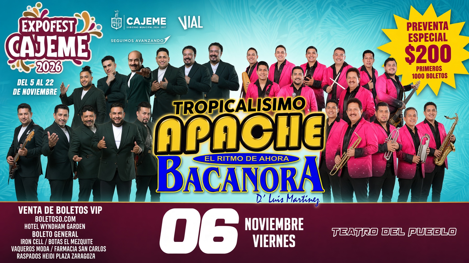 ¡La cumbia llegará con todo a la ExpoFest Cajeme 2026!