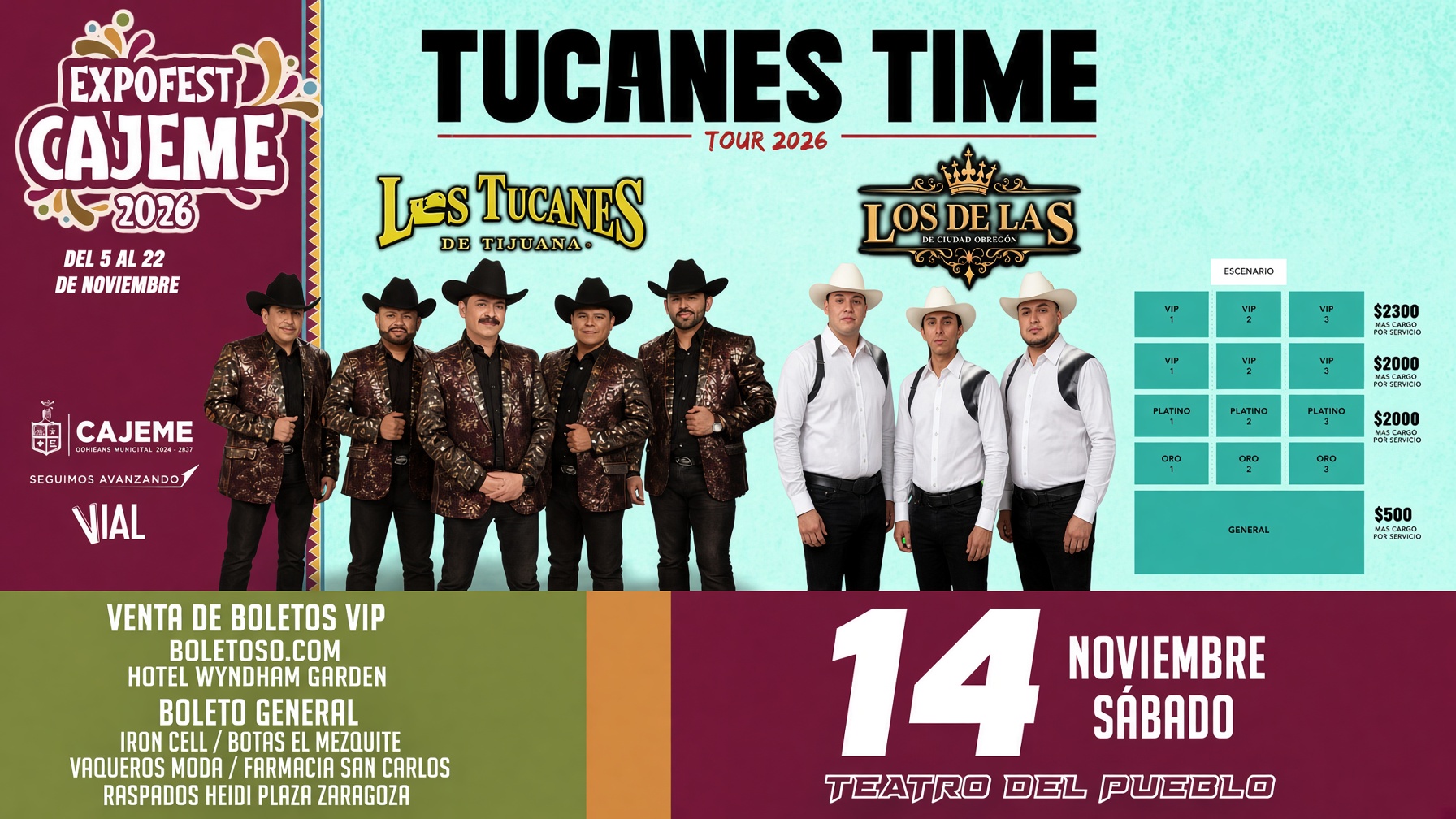 ¡Los Tucanes de Tijuana llegarán a la ExpoFest 2026!