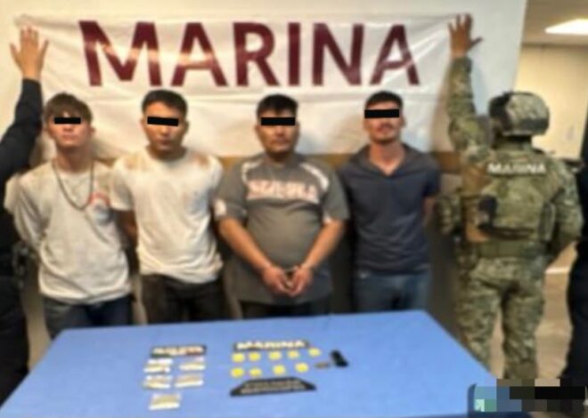 Persecución termina con cuatro detenidos y varios aseguramientos