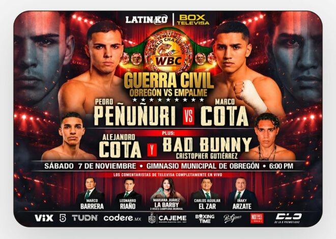 OBR se prepara para una noche de boxeo con Peñuñuri vs. Cota