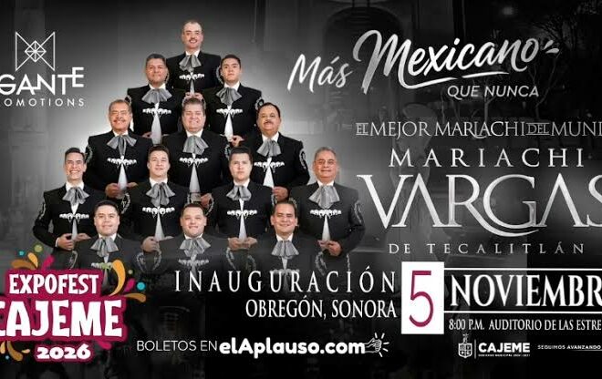 ¡Mariachi Vargas abrirá ExpoFest en OBR!
