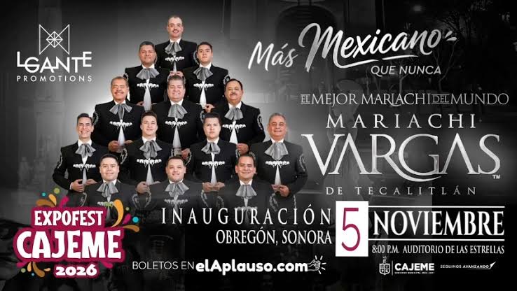 ¡Mariachi Vargas abrirá ExpoFest en OBR!